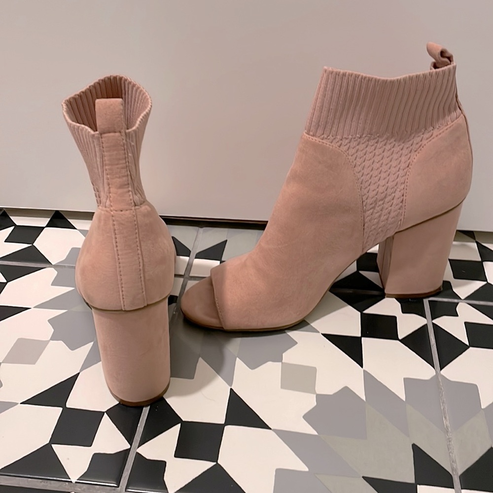 Nordstrom Blush colored open toed booties